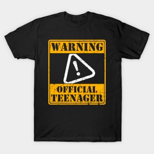 Warning Official Teenager Gift T-Shirt